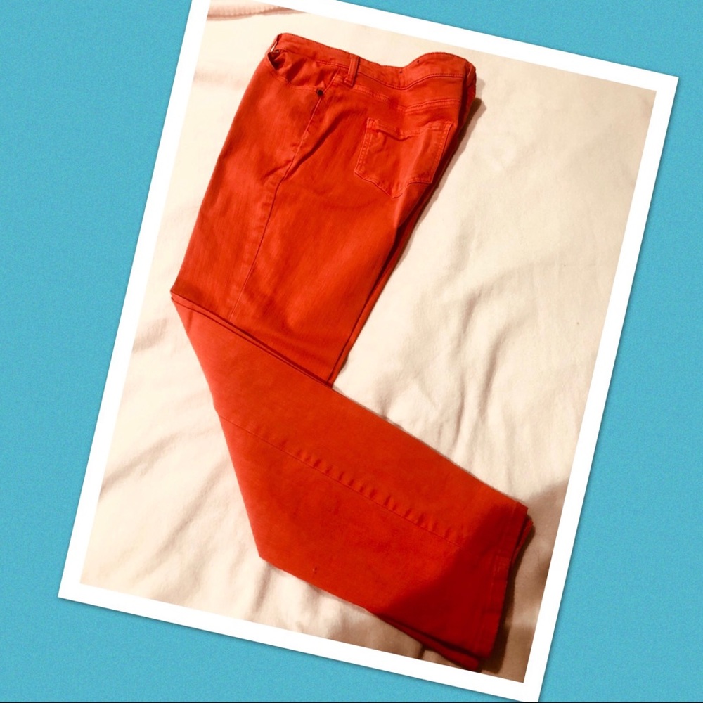Pink jeans- great color- stretch- super comfy!